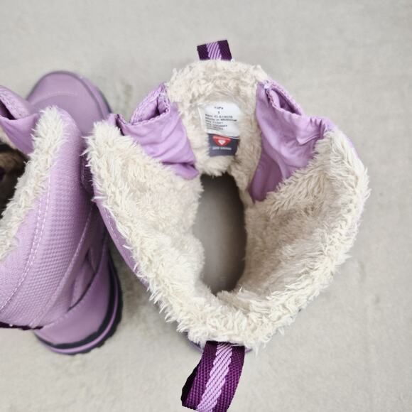 L.L. Bean Toddler Size Kids 3 Ultralight Snow Boots Lined PrimaLoft Pink Muave - Picture 7 of 8